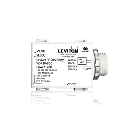 Leviton CONTROL RELAY 20A RELAY POWER PACK WSP20-9D0